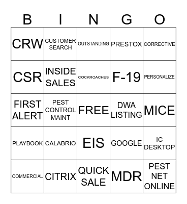 CUSTOMER SERVICE WEEK BINGO Card