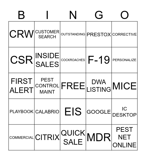 CUSTOMER SERVICE WEEK BINGO Card