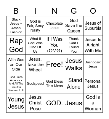 Church of May, Our Lady of Perpetual High Bingo Card