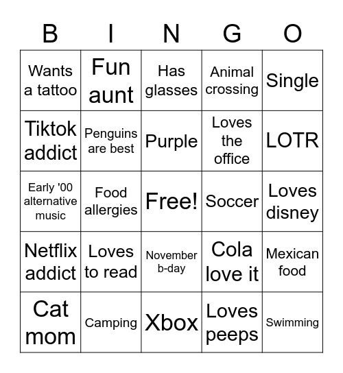 Ashley 😁 Bingo Card