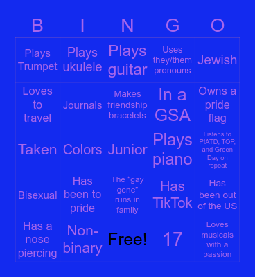 Mack bingo Card
