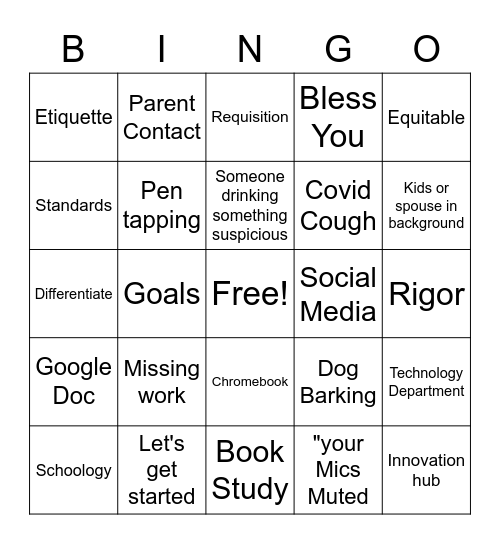 PL Day Bingo Card