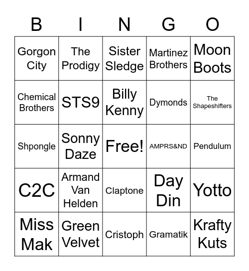 Round 2 Bingo Card