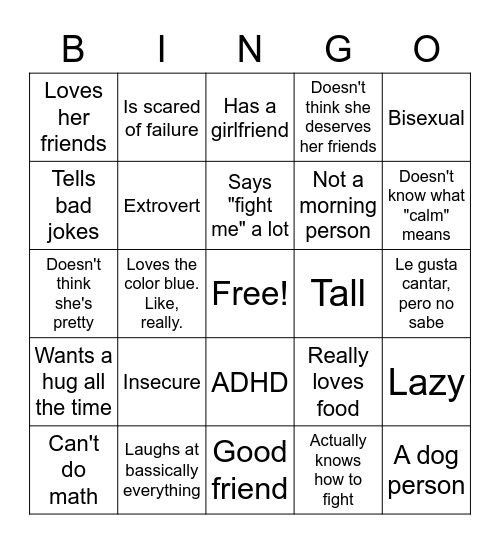 Emmalie Dragna Bingo Card