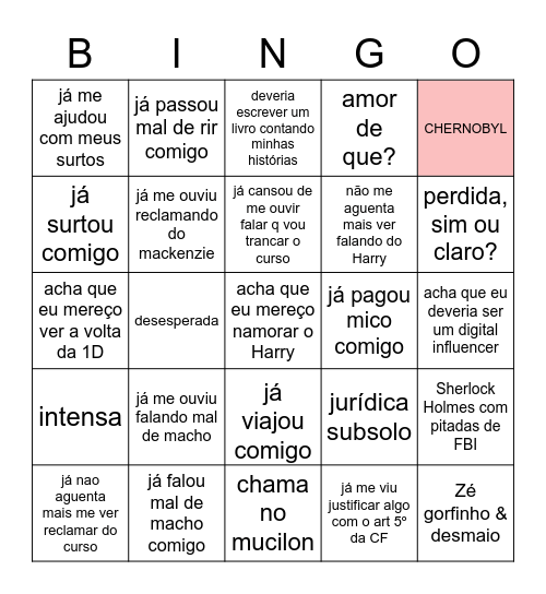 Darinha das Leis Bingo Card