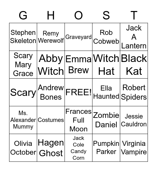 BINGO Card