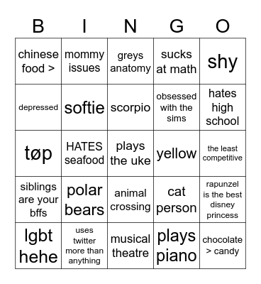 makayla bingo! Bingo Card