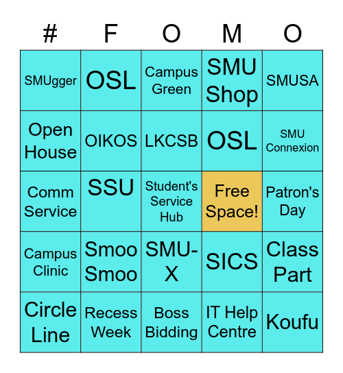 FOMO BINGO Card