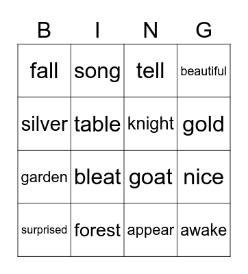 One eye, Two eyes, Three eyes Bingo Card