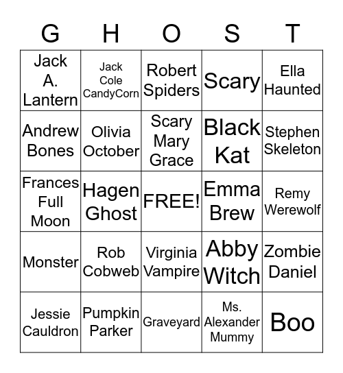 BINGO Card