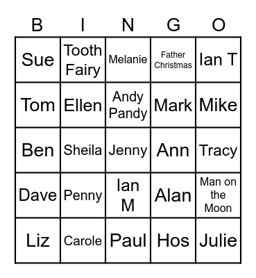 Liz's Birthday Bingo Card