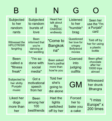 Bingo Card