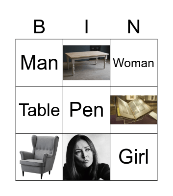 English Word Bingo! Bingo Card