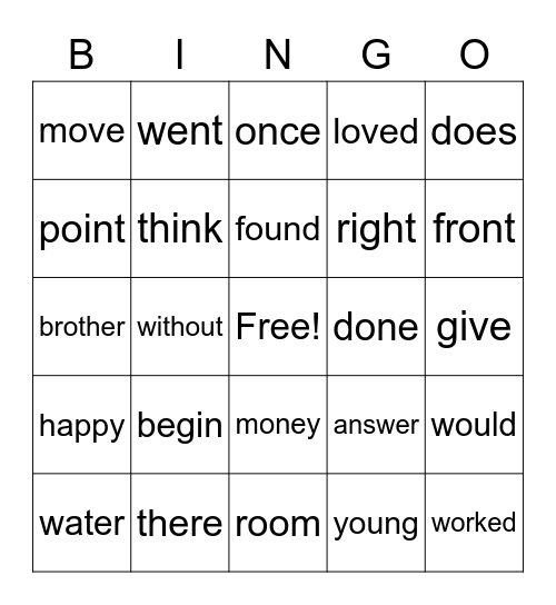 Mae's Bingo Card Bingo Card