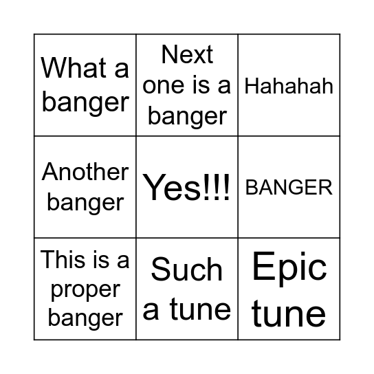 Lawbag catchphrase bingo Card