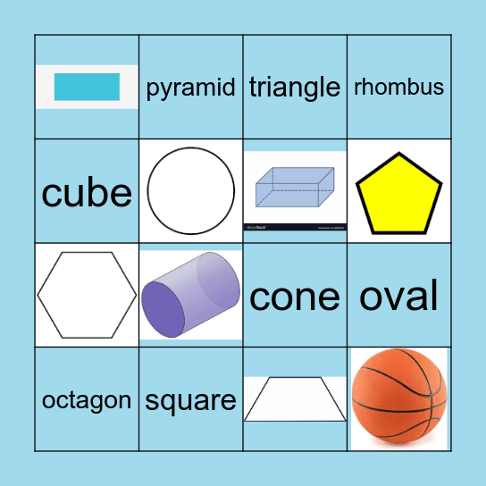 Shapes Bingo Card