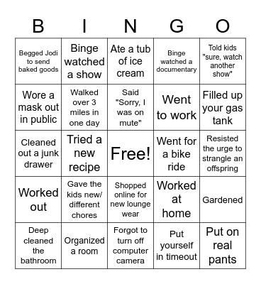 Grown-Up Baldwin Bingo Card