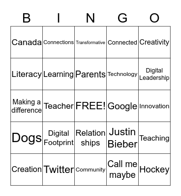 GEORGE COUROS  Bingo Card