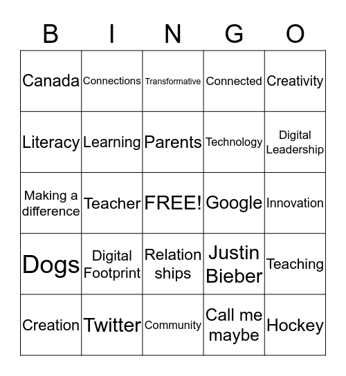 GEORGE COUROS  Bingo Card