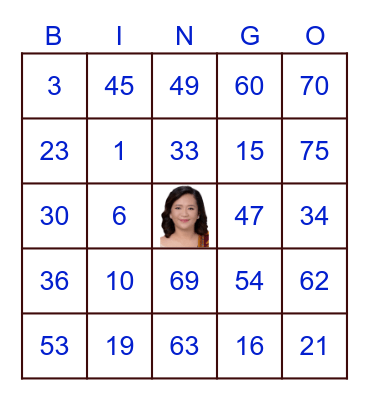 Jill Bingo Card