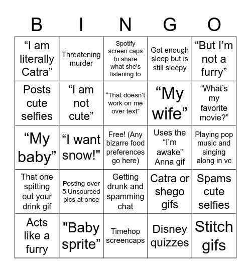 HeartToBreak Bingo Card