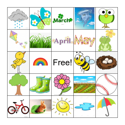 Spring Bingo Card