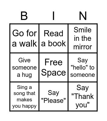 Social Bingo Card