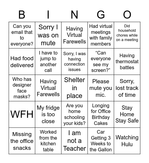 Conference Call - IDS Team Bingo Card