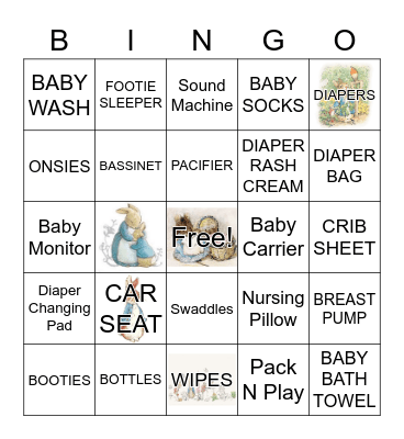 BABY SHOWER Bingo Card