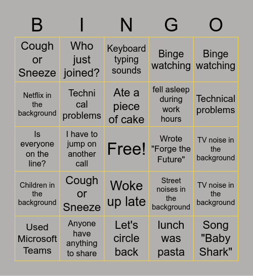 Remote Bingo Card