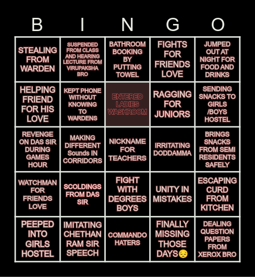 😍PARIVARTHANA 😍 Bingo Card