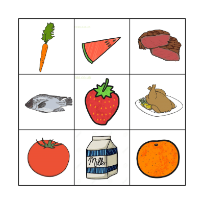 Food! Bingo Card