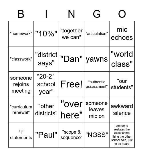 there was a dog who had a name... Bingo Card