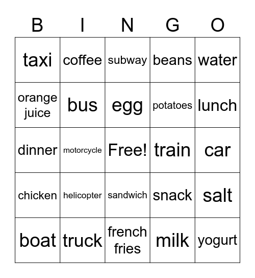 Bingo Card