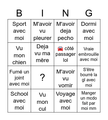 Zerbiba edition Bingo Card