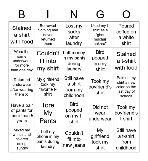 Plain and Simple Bingo! Bingo Card