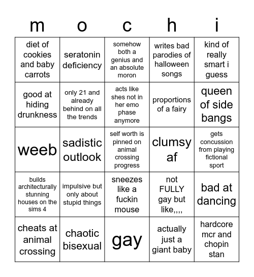momo bingo Card