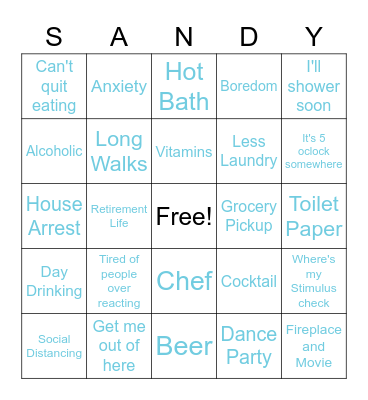 Ladies Bingo Card