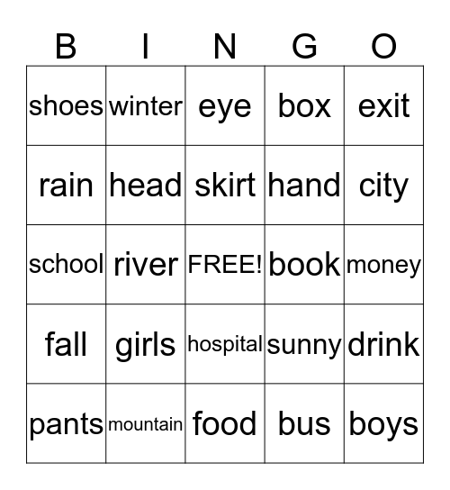 FUNDAY FRIDAY Bingo Card