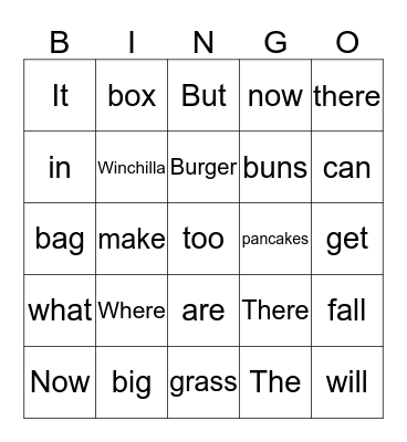 GG Is Too Big Bingo Card