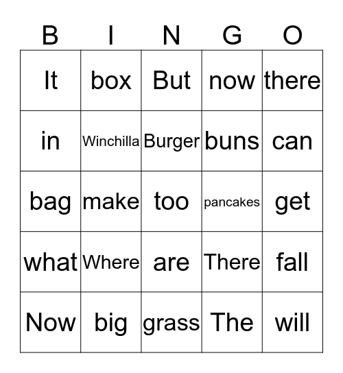 GG Is Too Big Bingo Card