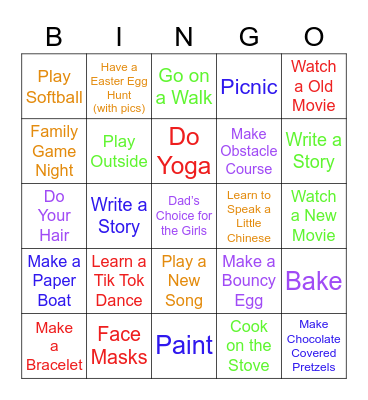 Girl Time Bingo Card