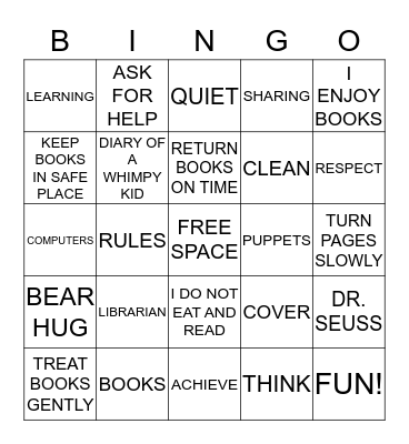 Barlow Library Bingo Card