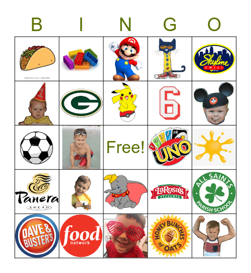 JACK IS SIX!! Bingo Card