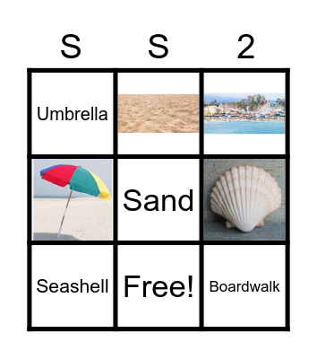 Beach Bingo Card