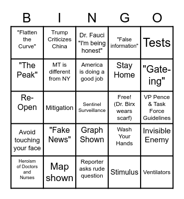 The Briefing Bingo Card