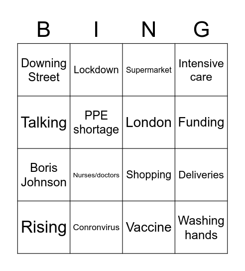 NEWS BINGO Card