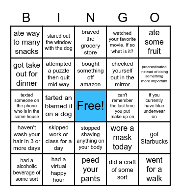 FAMILY BINGO Card