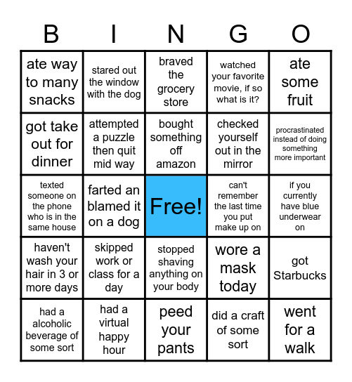 FAMILY BINGO Card