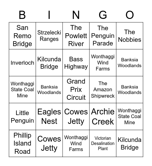 BASS COAST Bingo Card